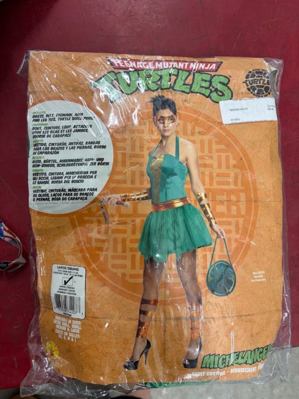 Teenage Mutant Ninja Turtles Michelangelo Costume with Backpack Shell